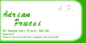adrian prucsi business card